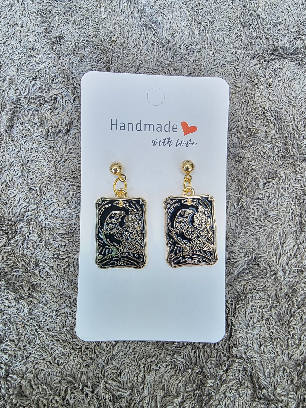 Halloween Earrings: Tarot and Ouija - Death Card (Major Arcana XIII)